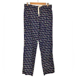 Vineyard Vines Navy Blue Santa Whale Pattern Cotton Pajama Pants Style #1L001032